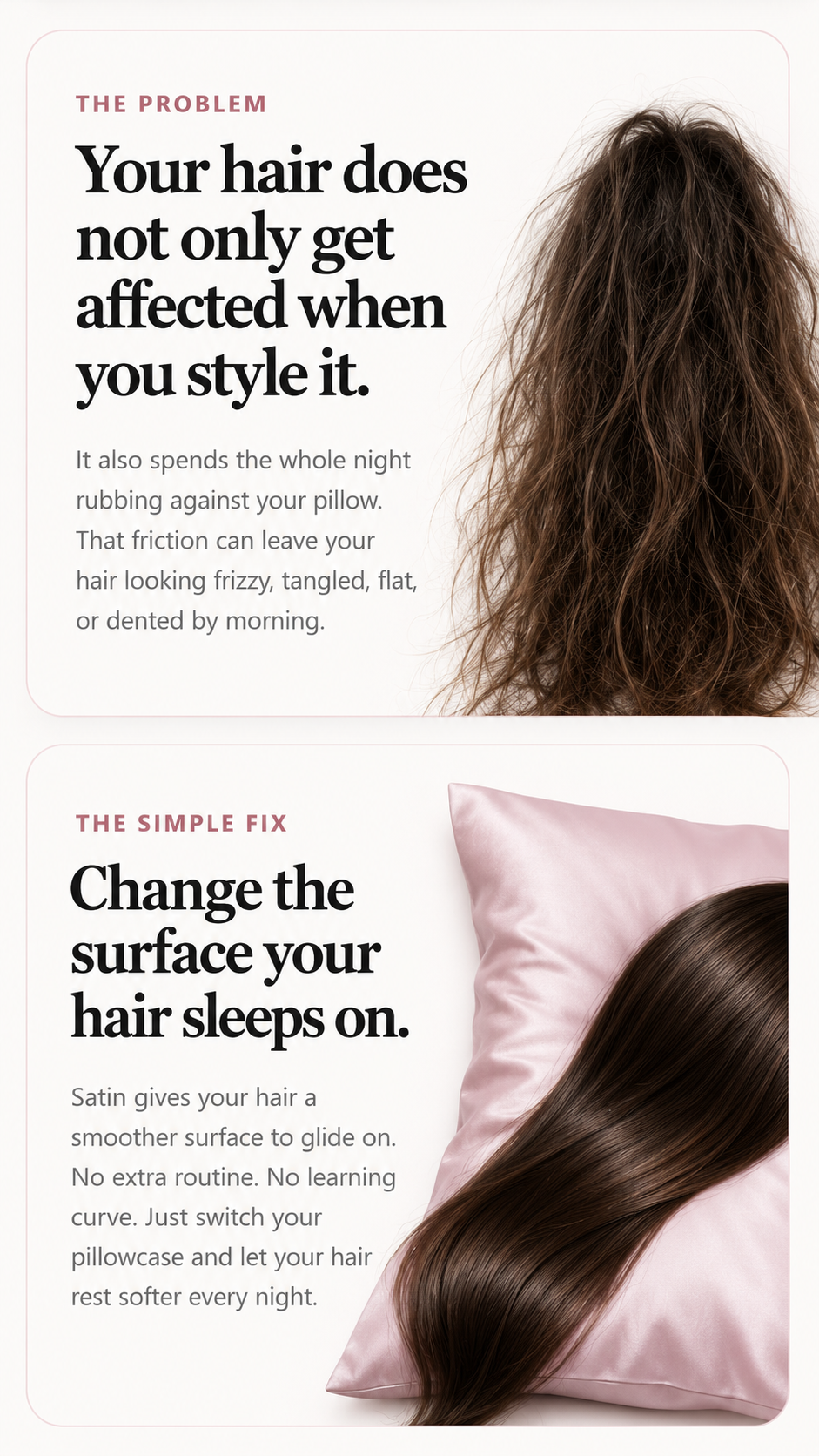 Silviy satin pillowcase problem and solution comparison