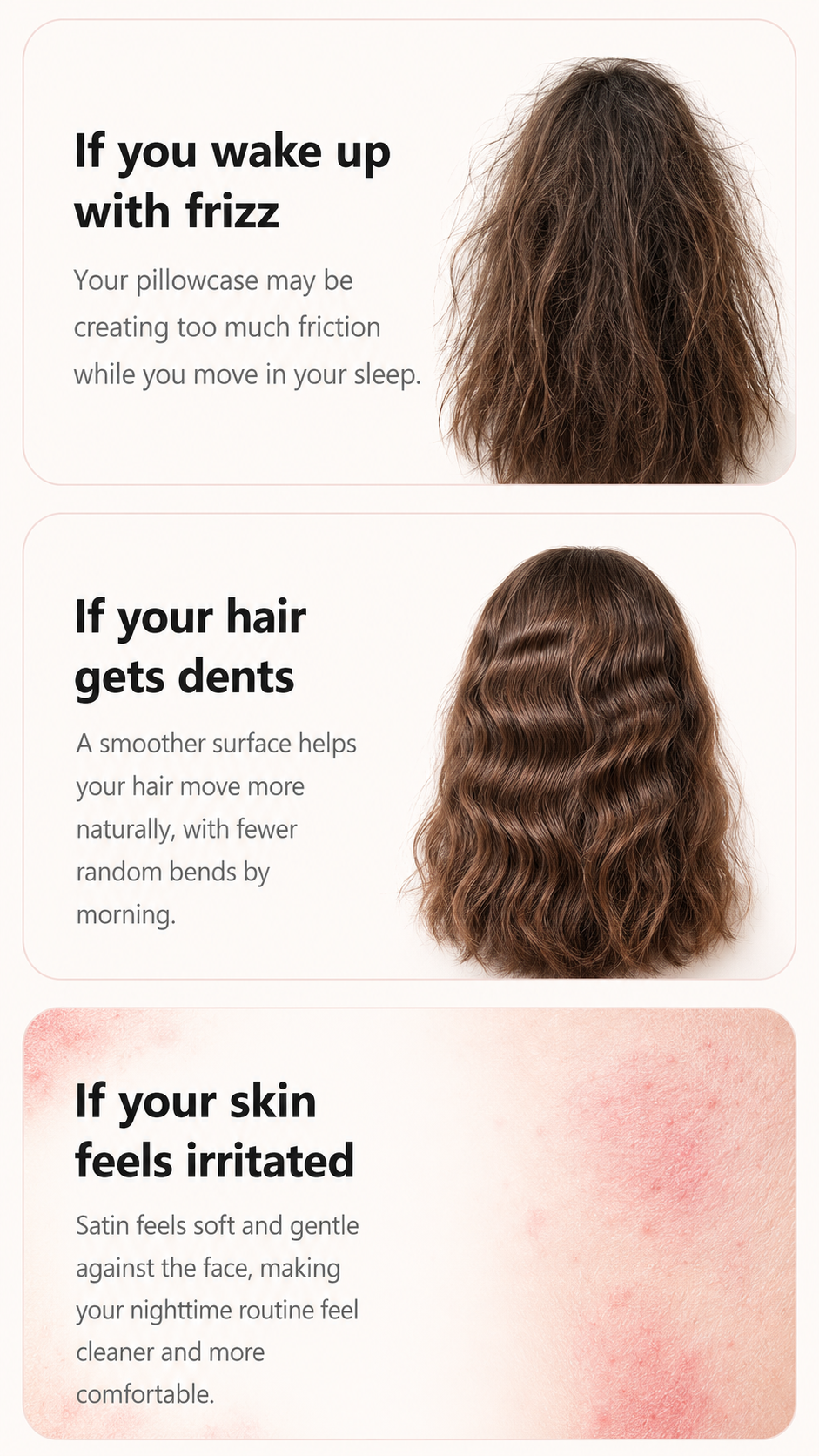 Silviy satin pillowcase frizz dents and skin comfort explanation