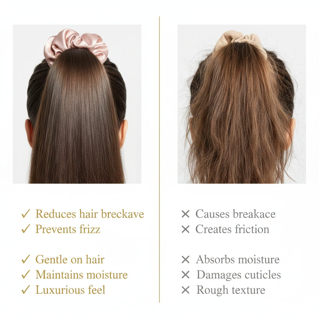 with the benefits of satin and the cons of cotton.